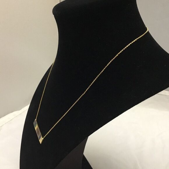 Crystal Rainbow Bar Pendant Necklace (G2) - Picture 4 of 7